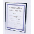8.5x11 ID Gloss or Satin Silver Backload Aluminum Certificate Frame w/ Brushed Sides
